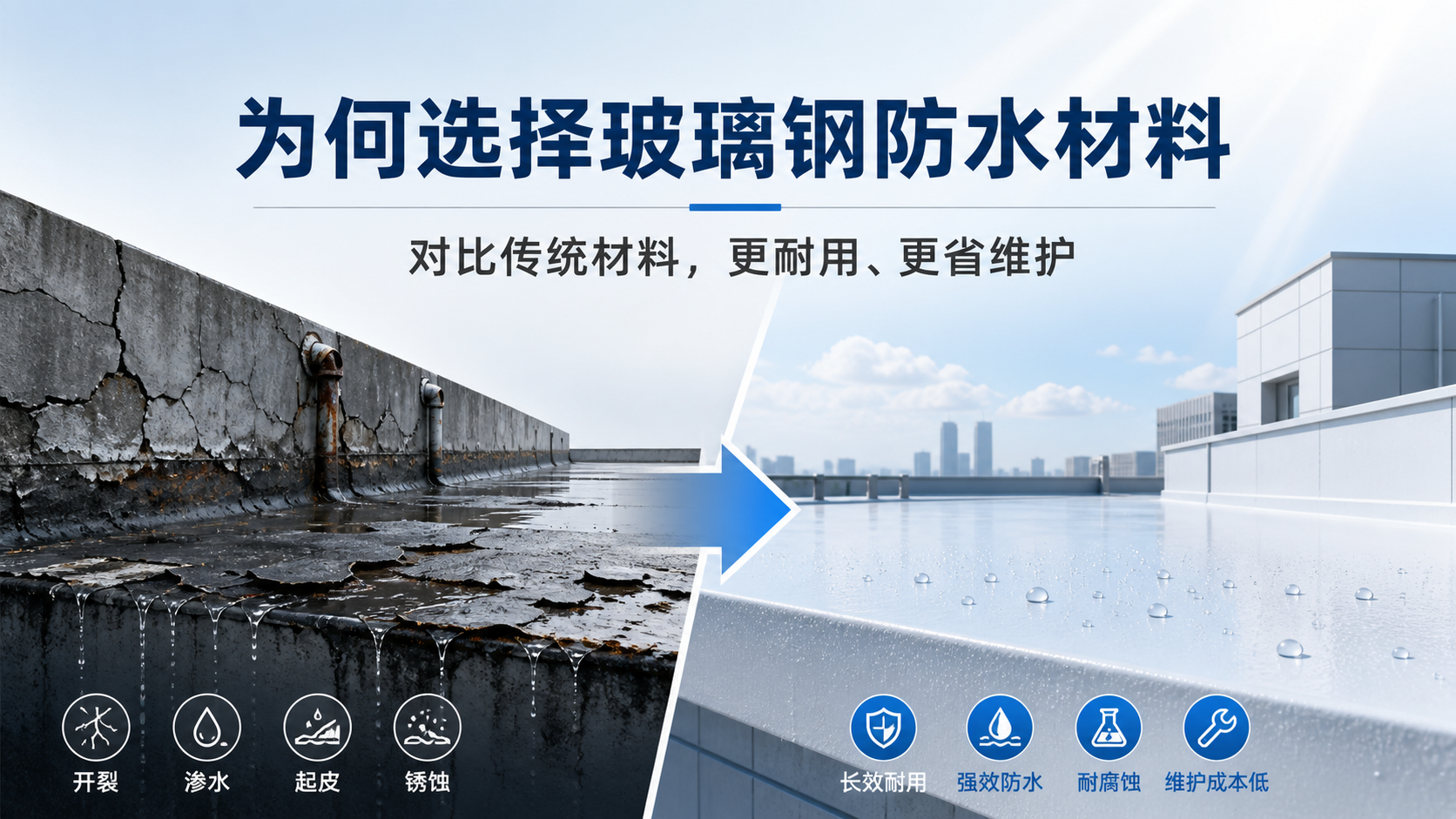 在白杨，为何选择玻璃钢防水材料而非传统材料